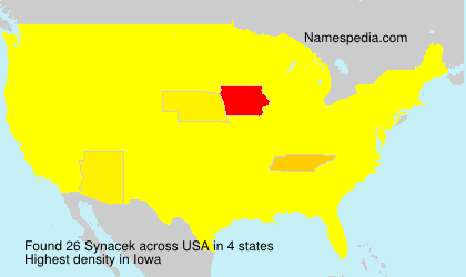 Surname Synacek in USA