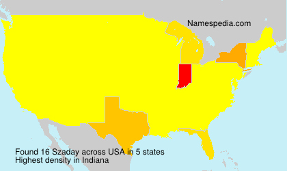 Surname Szaday in USA