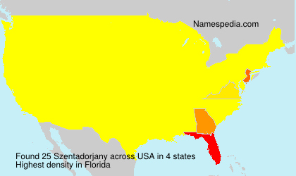 Surname Szentadorjany in USA