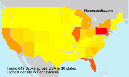 Surname Szoke in USA