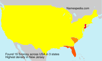 Surname Szorosy in USA