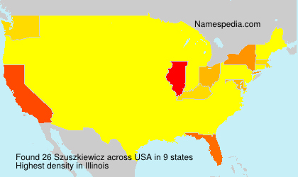 Surname Szuszkiewicz in USA