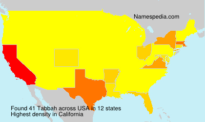 Surname Tabbah in USA
