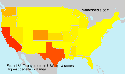 Surname Tabuyo in USA