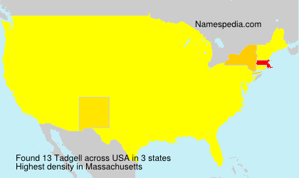 Surname Tadgell in USA