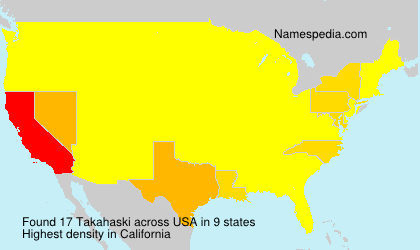 Surname Takahaski in USA