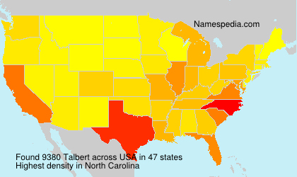 Surname Talbert in USA
