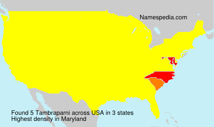 Surname Tambraparni in USA