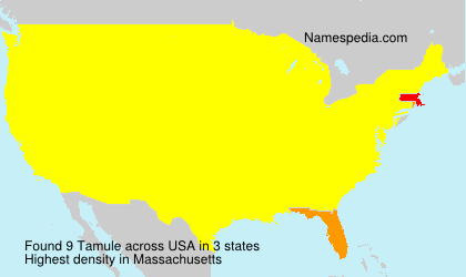 Surname Tamule in USA