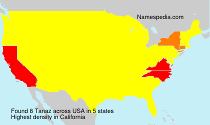 Surname Tanaz in USA