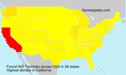 Surname Tanimoto in USA