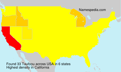 Surname Taufoou in USA