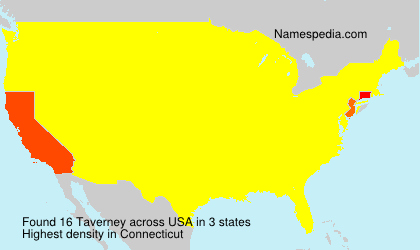 Surname Taverney in USA