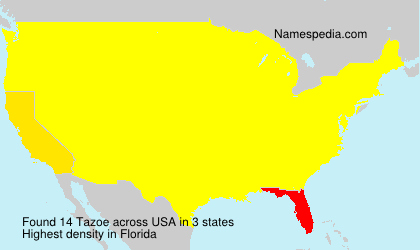 Surname Tazoe in USA