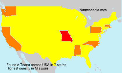 Surname Teana in USA