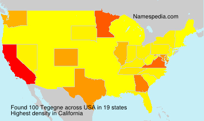 Surname Tegegne in USA