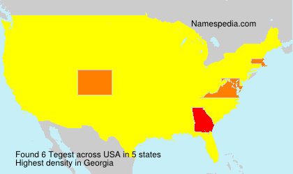 Surname Tegest in USA