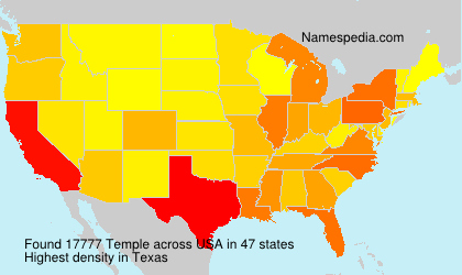 Surname Temple in USA