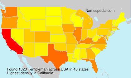 Surname Templeman in USA