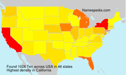 Surname Ten in USA