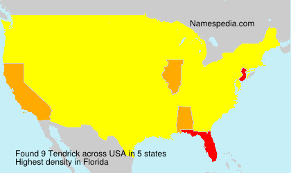 Surname Tendrick in USA