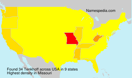 Surname Tenkhoff in USA