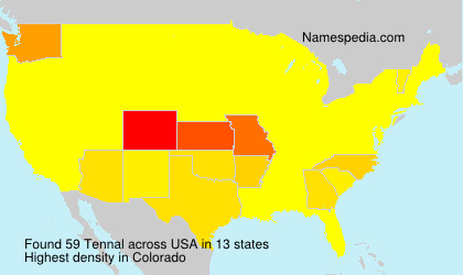 Surname Tennal in USA