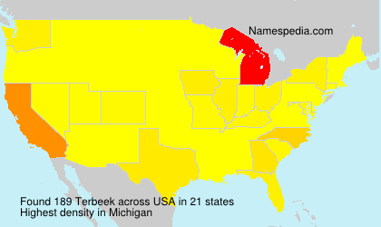 Surname Terbeek in USA