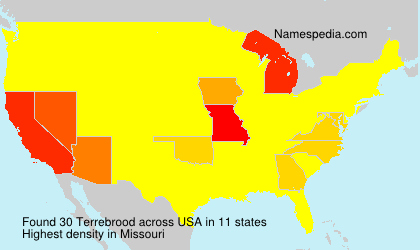 Surname Terrebrood in USA