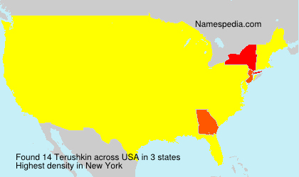 Surname Terushkin in USA
