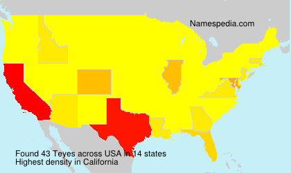 Surname Teyes in USA