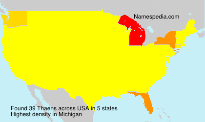 Surname Thaens in USA