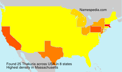 Surname Thakuria in USA