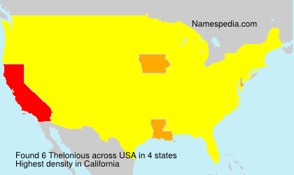 Surname Thelonious in USA