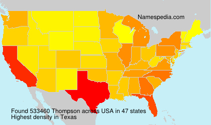 Surname Thompson in USA