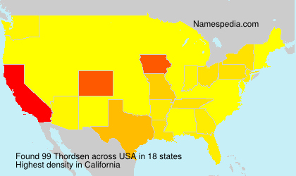 Surname Thordsen in USA