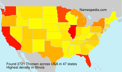 Surname Thorsen in USA