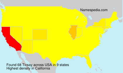 Surname Ticsay in USA