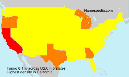 Surname Tiiu in USA