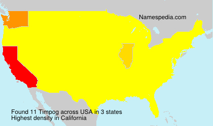 Surname Timpog in USA