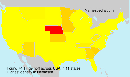 Surname Tingelhoff in USA