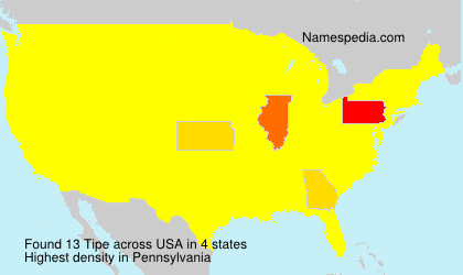 Surname Tipe in USA