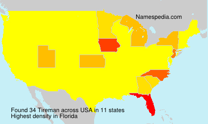 Surname Tireman in USA