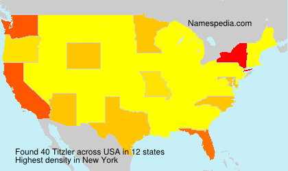 Surname Titzler in USA