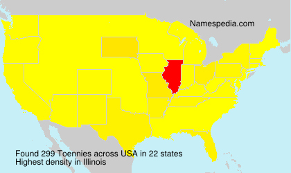 Surname Toennies in USA