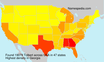 Surname Tolbert in USA