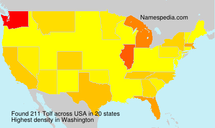Surname Tolf in USA