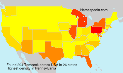 Surname Tomecek in USA