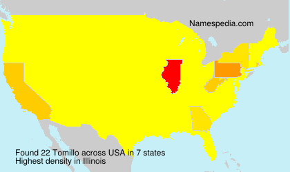 Surname Tomillo in USA