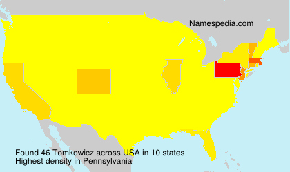 Surname Tomkowicz in USA